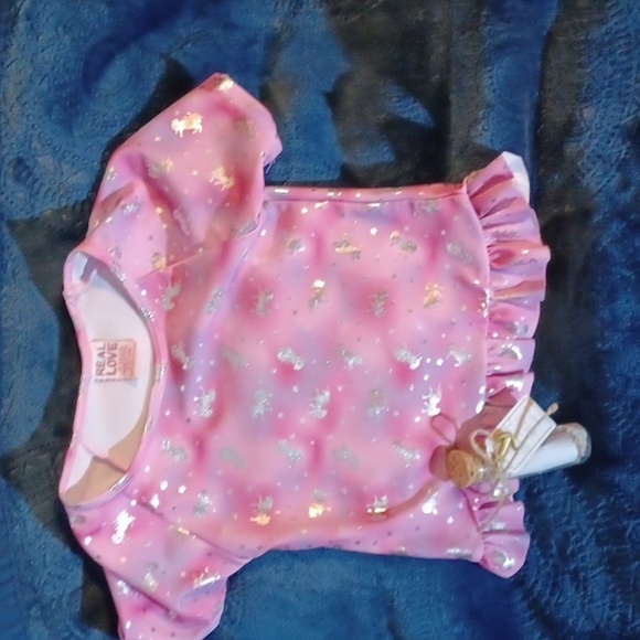 REAL LOVE 2 PIECE BATHING SUIT 24 MONTHS. - Picture 3 of 7